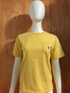 POLO RALPH LAUREN BLUE LABEL SMALL PONY Youth Unisex T-Shirt Tee Shirt M MD Medium Yellow Shirt