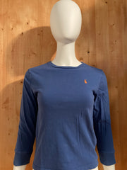POLO RALPH LAUREN SMALL PONY Youth Unisex T-Shirt Tee ShirtS SM Small Blue Long Sleeve Shirt