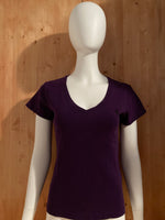 RALPH LAUREN SPORT SMALL PONY Adult T-Shirt Tee Shirt L Lrg Large Purple V Neck Shirt