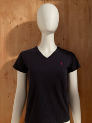 RALPH LAUREN SPORT SMALL PONY Adult T-Shirt Tee Shirt M MD Dark Blue V Neck Shirt