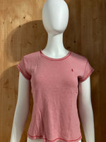 RALPH LAUREN SPORT EMBROIDERED LOGO SMALL PONY Girls T-Shirt Tee Shirt L Lrg Large Red Shirt