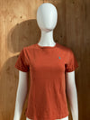 POLO RALPH LAUREN VINTAGE VTG 80s EMBROIDERED LOGO SMALL PONY Youth Unisex T-Shirt Tee Shirt M MD Medium Burnt Orange Shirt