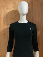 RALPH LAUREN SPORT EMBROIDERED LOGO SMALL PONY Adult T-Shirt Tee Shirt S SM Small Black Shirt
