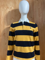 RALPH LAUREN SMALL PONY Adult T-Shirt Tee Shirt M MD Medium Striped Long Sleeve Shirt