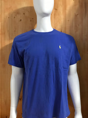 POLO RALPH LAUREN SMALL PONY Adult T-Shirt Tee Shirt L Lrg Large Blue Shirt