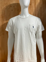 POLO RALPH LAUREN SMALL PONY Adult T-Shirt Tee Shirt L Lrg Large White Shirt