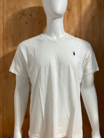 POLO RALPH LAUREN SMALL PONY Adult T-Shirt Tee Shirt L Lrg Large White Shirt