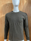POLO RALPH LAUREN SMALL PONY Adult T-Shirt Tee Shirt M MD Medium Heather Brown Long Sleeve Shirt