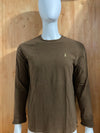 POLO RALPH LAUREN SMALL PONY Adult T-Shirt Tee Shirt M MD Medium Brown Long Sleeve Shirt