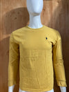 POLO RALPH LAUREN SMALL PONY Adult T-Shirt Tee Shirt S SM Small Yellow Long Sleeve Shirt