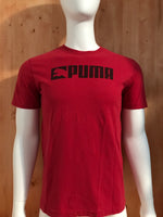 PUMA SPORT LIFESTYLE Graphic Print Adult M Medium MD Red T-Shirt Tee Shirt