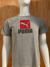 PUMA Graphic Print Boy's Kids XL Extra Xtra Large Gray T-Shirt Tee Shirt