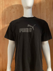 PUMA Graphic Print Adult L Large Lrg Black T-Shirt Tee Shirt