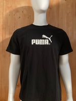 PUMA Graphic Print Adult L Large Lrg Black T-Shirt Tee Shirt