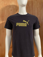 PUMA Graphic Print Adult T-Shirt Tee Shirt M MD Medium Dark Blue Shirt