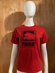 PUMA SPORT LIFESTYLE Graphic Print Boy's Kids T-Shirt Tee Shirt L Lrg Large Red Shirt!