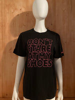 PUMA "DON'T STARE AT MY SHOES" Graphic Print Adult T-Shirt Tee Shirt L Large Lrg Black Shirt