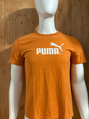 PUMA Graphic Print Adult T-Shirt Tee Shirt M Medium MD Orange Shirt