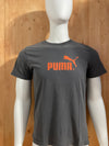 PUMA SPORT LIFESTYLE Graphic Print Adult T-Shirt Tee Shirt S Small SM Dark Gray Shirt