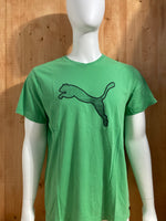 PUMA EMBROIDERED LOGO Adult T-Shirt Tee Shirt XL Xtra Extra Large Green Shirt