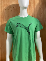 PUMA EMBROIDERED LOGO Adult T-Shirt Tee Shirt XL Xtra Extra Large Green Shirt