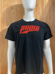 PUMA EMBROIDERED LOGO Adult T-Shirt Tee Shirt XL Xtra Extra Large Black Shirt