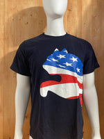 PUMA "USA" Graphic Print Adult T-Shirt Tee Shirt L Lrg Large Dark Blue Shirt