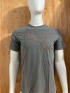 PUMA Graphic Print Adult T-Shirt Tee Shirt M MD Medium Blue Gray Shirt