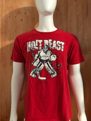 REEBOK HOLT BEAST BRADEN HOLTBY WASHINGTON CAPITALS HOCKEY Graphic Print Adult L Large Lrg Red T-Shirt Tee Shirt