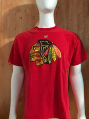 REEBOK PATRICK KANE CHICAGO BLACKHAWKS 88 NHL HOCKEY Graphic Print Adult L Large Lrg Red T-Shirt Tee Shirt