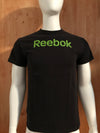 REEBOK Graphic Print Adult M Medium MD Black T-Shirt Tee Shirt