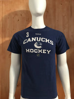REEBOK "KEVIN BIEKSA" VANCOUVER CANUCKS NHL HOCKEY Graphic Print Adult S Small SM Blue T-Shirt Tee Shirt
