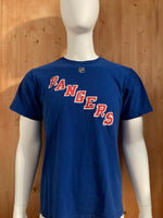 REEBOK "CHRIS KREIDER" NEW YORK RANGERS HOCKEY Graphic Print Adult L Large Lrg Blue T-Shirt Tee Shirt
