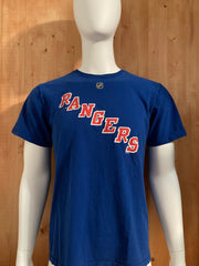 REEBOK CHRIS KREIDER NEW YORK RANGERS HOCKEY Graphic Print Adult L Large Lrg Blue T-Shirt Tee Shirt