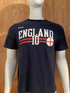 REEBOK "ENGLAND 10" Graphic Print Adult M Medium MD Dark Blue T-Shirt Tee Shirt