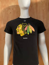 REEBOK CHIICAGO BLACKHAWKS NHL HOCKEY Graphic Print Adult S Small SM Black T-Shirt Tee Shirt