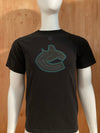 REEBOK "ROBERTO LUONGO" VANCOUVER CANUCKS 1 NHL HOCKEY Graphic Print Adult S Small SM Black T-Shirt Tee Shirt