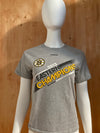 REEBOK "BOSTON BRUINS 2013 EASTERN CONFERENCE CHAMPIONS" NHL HOCKEY Graphic Print Kids Youth M Medium MD Gray Unisex T-Shirt Tee Shirt