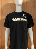 REEBOK "PATRICK WILLIS" SAN FRANCISCO 49ERS 52 NFL Graphic Print Adult XL Extra Xtra Large Black T-Shirt Tee Shirt