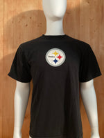REEBOK "TROY POLAMALU" PITTSBURGH STEELERS 43 NFL Graphic Print Adult L Large Lrg Black T-Shirt Tee Shirt