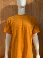 REEBOK Embroidered Adult L Large Lrg Orange T-Shirt Tee Shirt