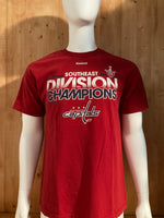 REEBOK "WASHINGTON CAPITALS" SOUTHEAST DIVISION CHAMPIONS 2013 NHL STANELY CUP PLAYOFFS Graphic Print Adult L Large Lrg Red T-Shirt Tee Shirt