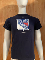 REEBOK "NEW YORK RANGERS" NHL HOCKEY Graphic Print Adult S Small SM Blue T-Shirt Tee Shirt