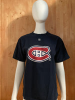 REEBOK "GUILLAUME LATENDRESSE" MONTREAL CANADIENS 84 NHL HOCKEY Graphic Print Kids Youth Unisex XL Xtra Extra Large Lrg Blue T-Shirt Tee Shirt