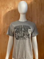 REEBOK "SUPERBOWL XLV" PITTSBURGH STEELERS V GREEN BAY PACKERS NFL FOOTBALL Graphic Print Unisex Kids L Large Lrg Gray T-Shirt Tee Shirt