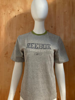 REEBOK "VARSITY DIVISION" ATHLETIC DEPT Graphic Print Kids Youth M Medium MD Gray Unisex T-Shirt Tee Shirt