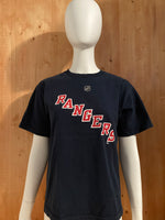 REEBOK "HENRIK LUNDQVIST" NEW YORK RANGERS 30 NHL HOCKEY Graphic Print Kids Youth Unisex T-Shirt Tee Shirt XL Xtra Extra Large Dark Blue Shirt