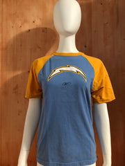 REEBOK "SAN DIEGO CHARGERS" NFL FOOTBALL Graphic Print Unisex Kids Youth T-Shirt Tee Shirt L Large Lrg Blue Shirt