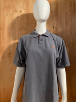 REEBOK EMBROIDERED LOGO MVG Adult T-Shirt Tee Shirt L Lrg Large Dark Gray Polo