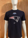 REEBOK "NEW ENGLAND PATRIOTS" SUPER BOWL XXXIX NFL FOOTBALL Graphic Print Adult T-Shirt Tee Shirt M MD Medium Dark Blue Shirt